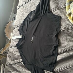 Lululemon Black Cropped Long Sleeve Top